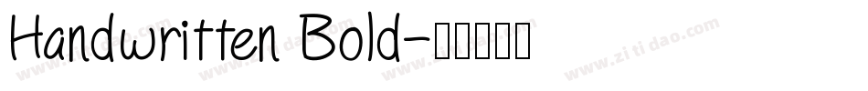 Handwritten Bold字体转换